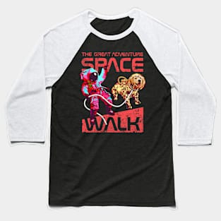 Cool Tees Pet Astronaut Dog in Space Baseball T-Shirt